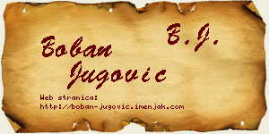Boban Jugović vizit kartica